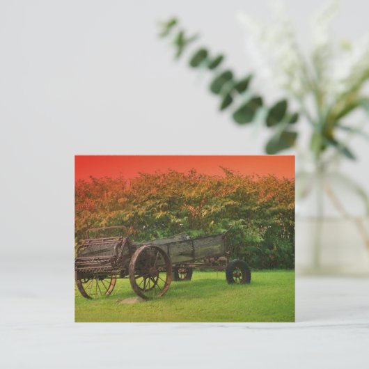 Bauernwagen Postkarte (Stehend Vorderseite)