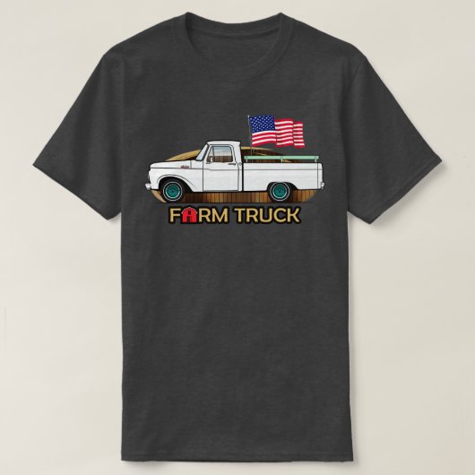 Bauernwagen Weiß T-Shirt (Design vorne)
