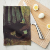 Bauernwoman Digging von Vincent van Gogh Geschirrtuch (Viertel Falte)