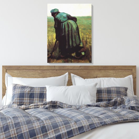 Bauernwoman Digging von Vincent van Gogh Leinwanddruck (Insitu (Schlafzimmer))