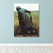Bauernwoman Digging von Vincent van Gogh Leinwanddruck (Insitu (Holzboden))