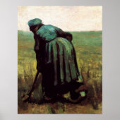 Bauernwoman Digging von Vincent van Gogh Poster (Vorne)