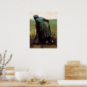 Bauernwoman Digging von Vincent van Gogh Poster (Küche)