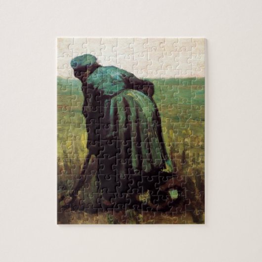 Bauernwoman Digging von Vincent van Gogh Puzzle (Vertikal)