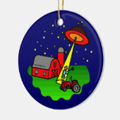 Bauers-alien-Abduktion Keramik Ornament (Links)