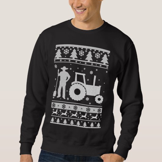 Bauers-hässliche Weihnachtsstrickjacke Sweatshirt (Vorderseite)