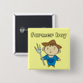 Bauers-Jungen-T-Shirts und Geschenke Button (Vorne & Hinten)