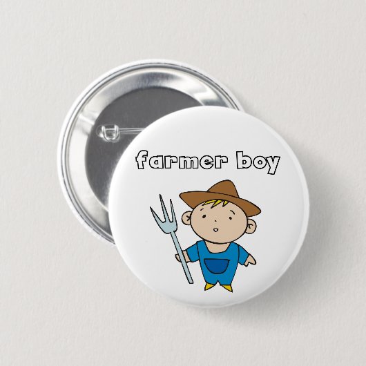 Bauers-Jungen-T-Shirts und Geschenke Button (Vorne & Hinten)