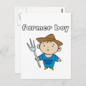 Bauers-Jungen-T-Shirts und Geschenke Postkarte (Vorne/Hinten)