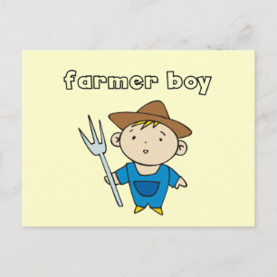 Bauers-Jungen-T-Shirts und Geschenke Postkarte