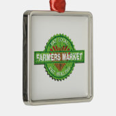 Bauers-Markt-Herz Silbernes Ornament (Rechts)