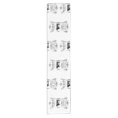 Bauers-Markt-Kuh-Tabellen-Läufer Kurzer Tischläufer (Vorderseite)