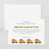 Baufahrt Geburtstag Danke Karte (Vorne/Hinten)