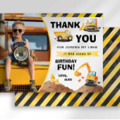 Baufahrt Geburtstag Danke Karte