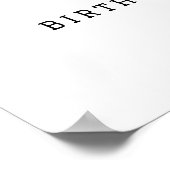 Baufahrzeug 1. Geburtstag Begrüßungszeichen Poster (Ecke)