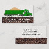 Baufahrzeug-Abschleppmaterial Visitenkarte (Vorne/Hinten)