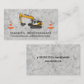 Baufahrzeug | Betonfarben | Cones Visitenkarte (Vorne/Hinten)