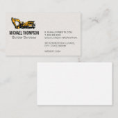 Baufahrzeug | Builder-Visitenkarte Visitenkarte (Vorne/Hinten)