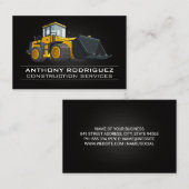 Baufahrzeug | Bulldozer Visitenkarte (Vorne/Hinten)