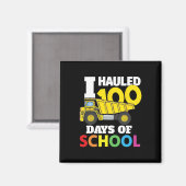 Baufahrzeug Cool 100 Tage Schulabbruch Magnet (Vorderseite/Rückseite)