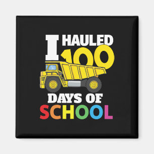 Baufahrzeug Cool 100 Tage Schulabbruch Magnet