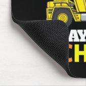 Baufahrzeug Cool 100 Tage Schulabbruch Mousepad (Ecke)