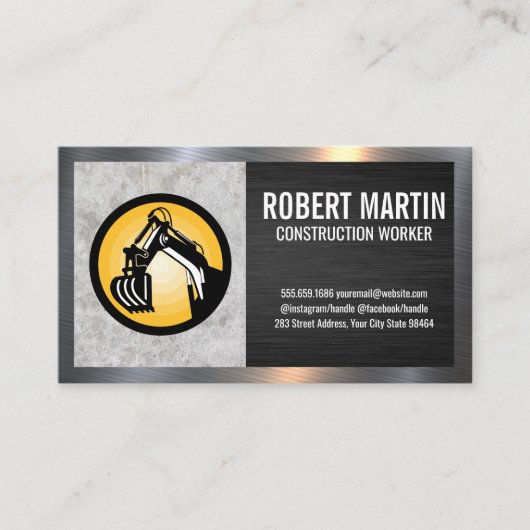 Baufahrzeug | Dozer Terminkarte (Vorderseite)