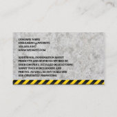 Baufahrzeug | Entwicklung von Immobilien Visitenkarte (Rückseite)