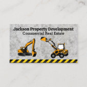 Baufahrzeug | Entwicklung von Immobilien Visitenkarte (Vorderseite)