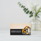 Baufahrzeug | Erdbohrer Visitenkarte (Stehend Vorderseite)