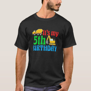 Baufahrzeug Es ist meine 5. Geburtstagspartei T-Shirt