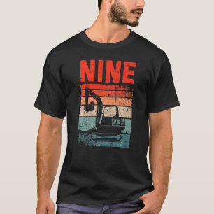 Baufahrzeug für den Rückgrat am 9. Geburtstag T-Shirt