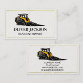 Baufahrzeug für echtes Anwesen Visitenkarte (Vorne/Hinten)