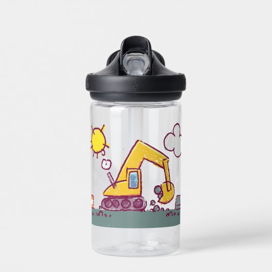Baufahrzeug für Kinder Trinkflasche (Vorne)