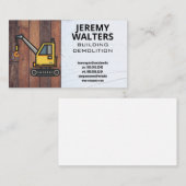 Baufahrzeug | Gebäude-Zerstörung Visitenkarte (Vorne/Hinten)