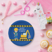 Baufahrzeug-Gebrauchtwagen Geburtstagspartei Pappteller (Party)