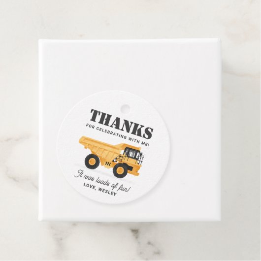 Baufahrzeug Geburtstag Geschenkanhänger (Beispiel)