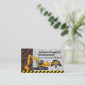 Baufahrzeug | Hardhat-Zuhause-Logo Visitenkarte (Stehend Vorderseite)