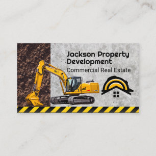 Baufahrzeug Hardhat-Zuhause-Logo Visitenkarte