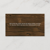 Baufahrzeug | Holz Visitenkarte (Rückseite)