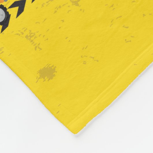 Baufahrzeug Junge Personalisiert Gelbe Kinder Fleecedecke (Ecke)