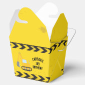 Baufahrzeug Kinder Gelbe Geburtstagspartei Geschenkschachtel (Geöffnet)