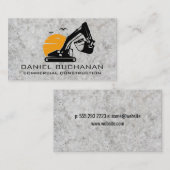 Baufahrzeug | Konkreter Hintergrund Visitenkarte (Vorne/Hinten)