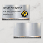 Baufahrzeug | Logo für schwere Maschinen Visitenkarte (Vorne/Hinten)