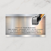 Baufahrzeug | Metallische Visitenkarte (Rückseite)