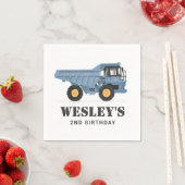 Baufahrzeug-Sprengwagen Geburtstagspartei Serviette (Beispiel)