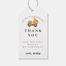 Baufahrzeug Sprungwagen Geburtstag Vielen Dank Geschenkanhänger