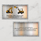 Baufahrzeug | Stahlgittergrenze Visitenkarte (Vorne/Hinten)