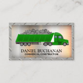 Baufahrzeug | Stahlgittergrenze Visitenkarte (Vorderseite)