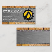 Baufahrzeug | Stahlholz Visitenkarte (Vorne/Hinten)